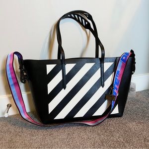 NWT Off-White Binder Diagonal Leather Tote